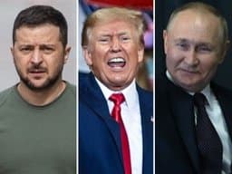 icon for Trump, Putin, and Zelensky seen together before 2027?