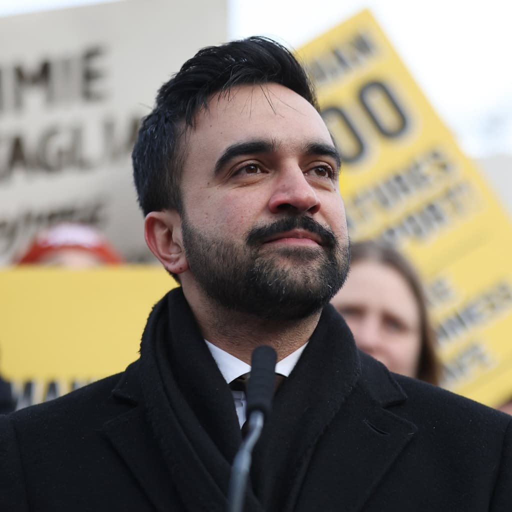 icon for Will Mamdani say "School" during his announcement?